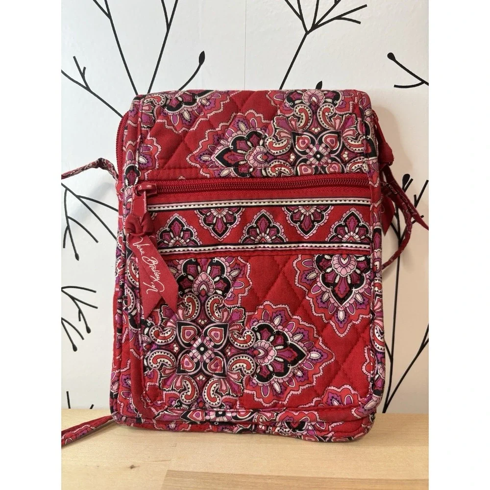 Vera Bradley Frankly Scarlet Pattern Mini Crossbody